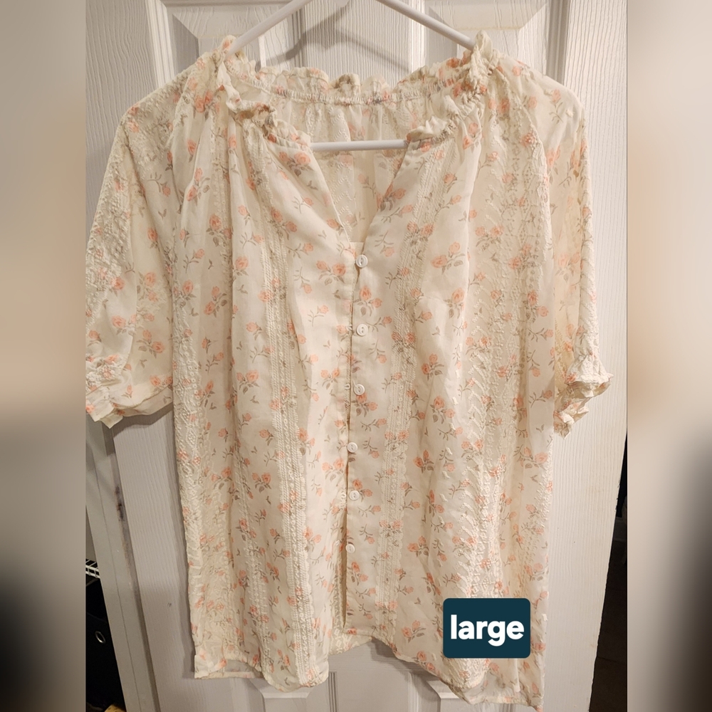 Floral Cream Blouse